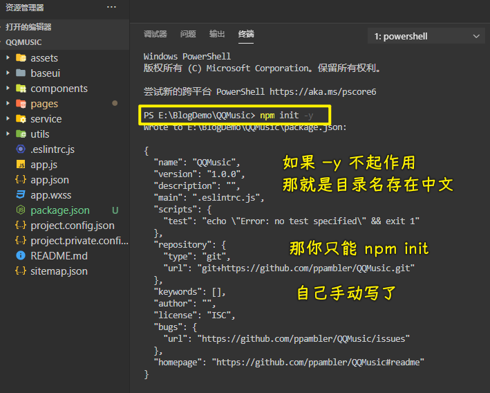 npm init