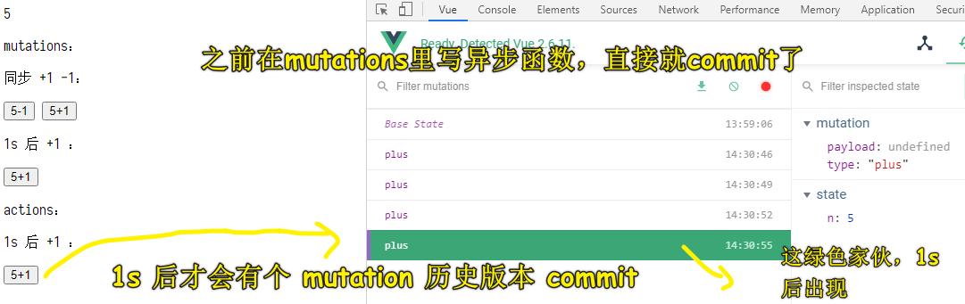 Actions 效果