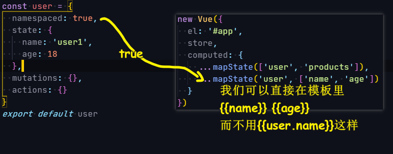 user 的 namespace
