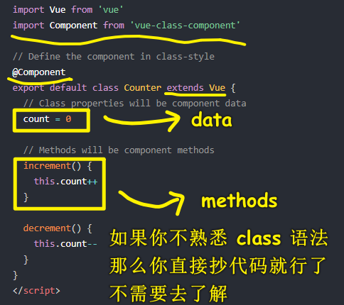 vue-class-component 使用姿势